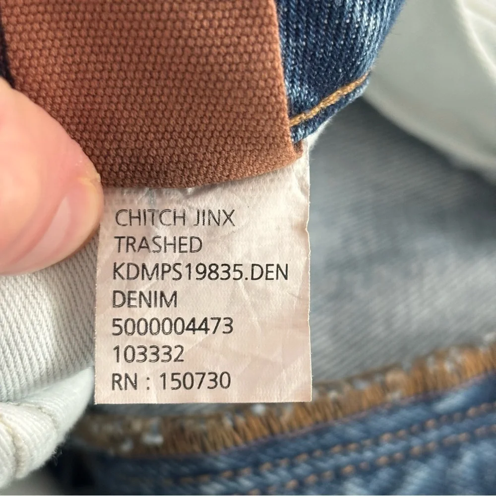 KSUBI Chitch Jinx Trashed Jeans Slim Tapered Men’s Size 36x32 New